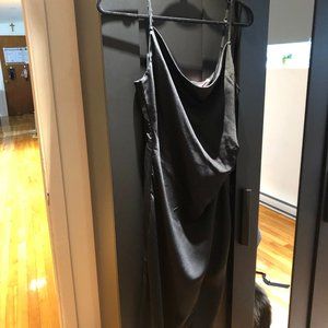 Black Satin Slip Dress